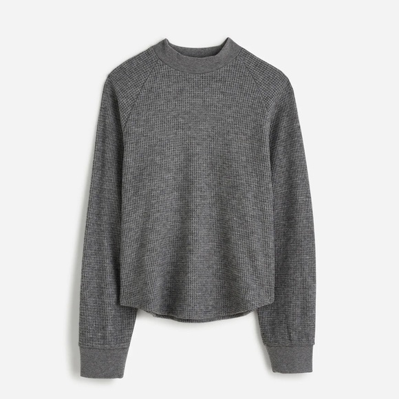 NWT Madewell Waffle-Knit Long-Sleeve Crewneck Tee - Picture 2 of 11